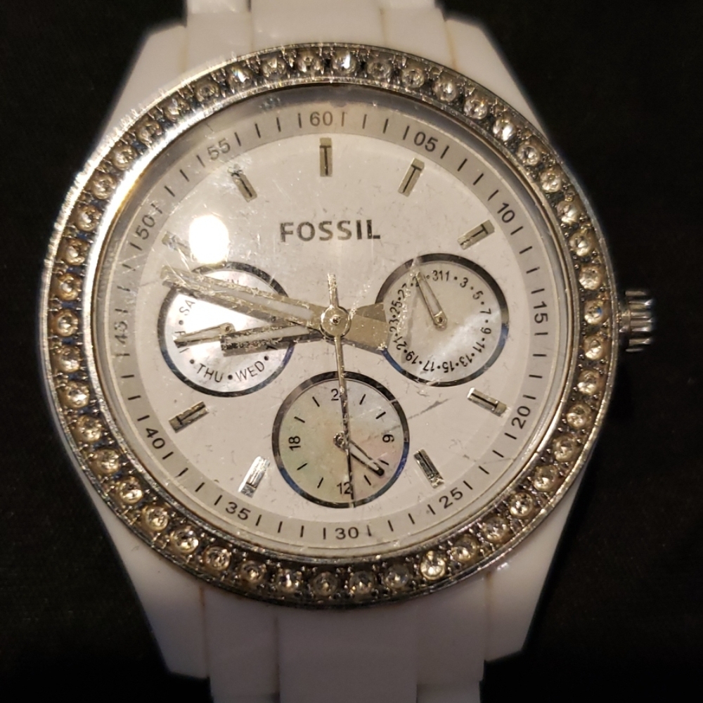 SOLD Fossil watch, Stella white resin watch - Picture 3 of 3